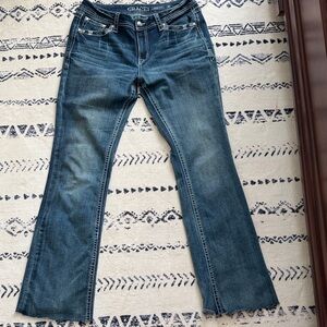 Grace in LA Women's Denim Flare Jeans